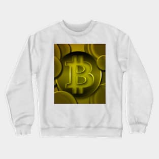 Bitcoin art digital illustration Crewneck Sweatshirt